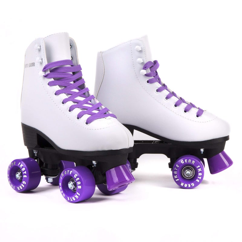 Skate Gear زلاجات رباعية للدعم الإضافي للأطفال والبالغين (أرجواني، شباب 2) - Image 1
